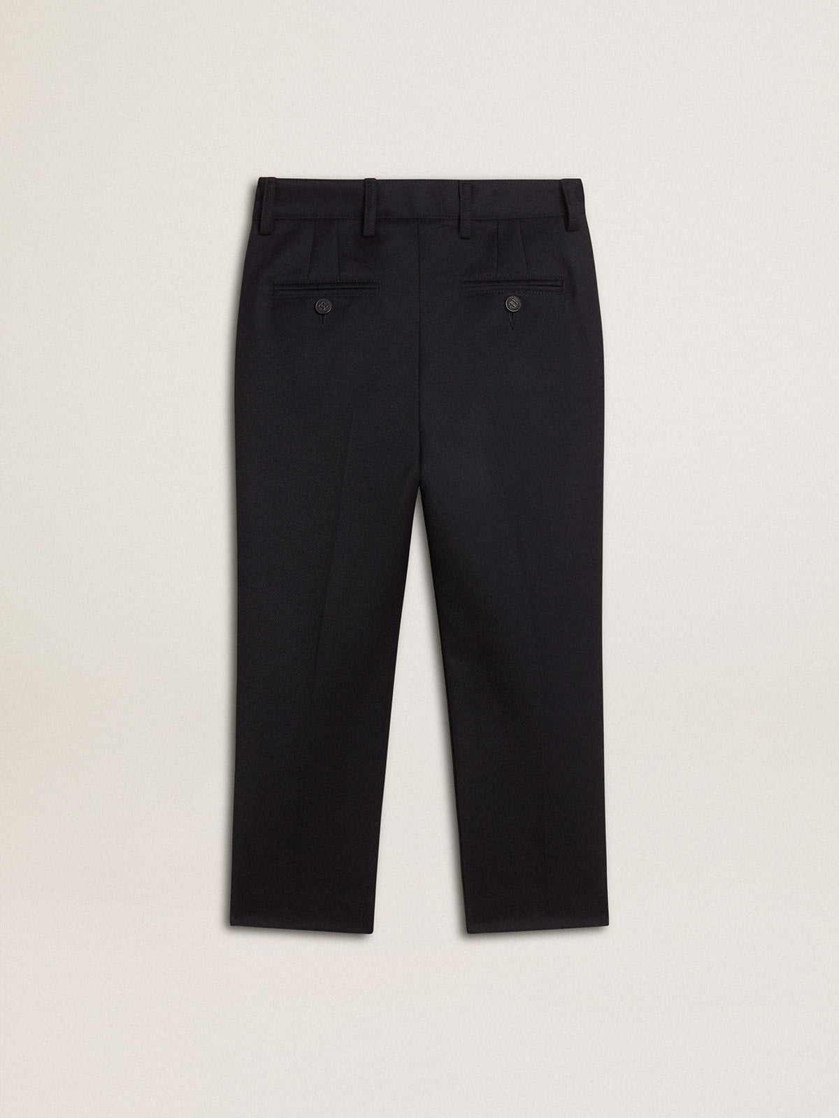 Boys' dark blue wool pants - Golden Goose Kids