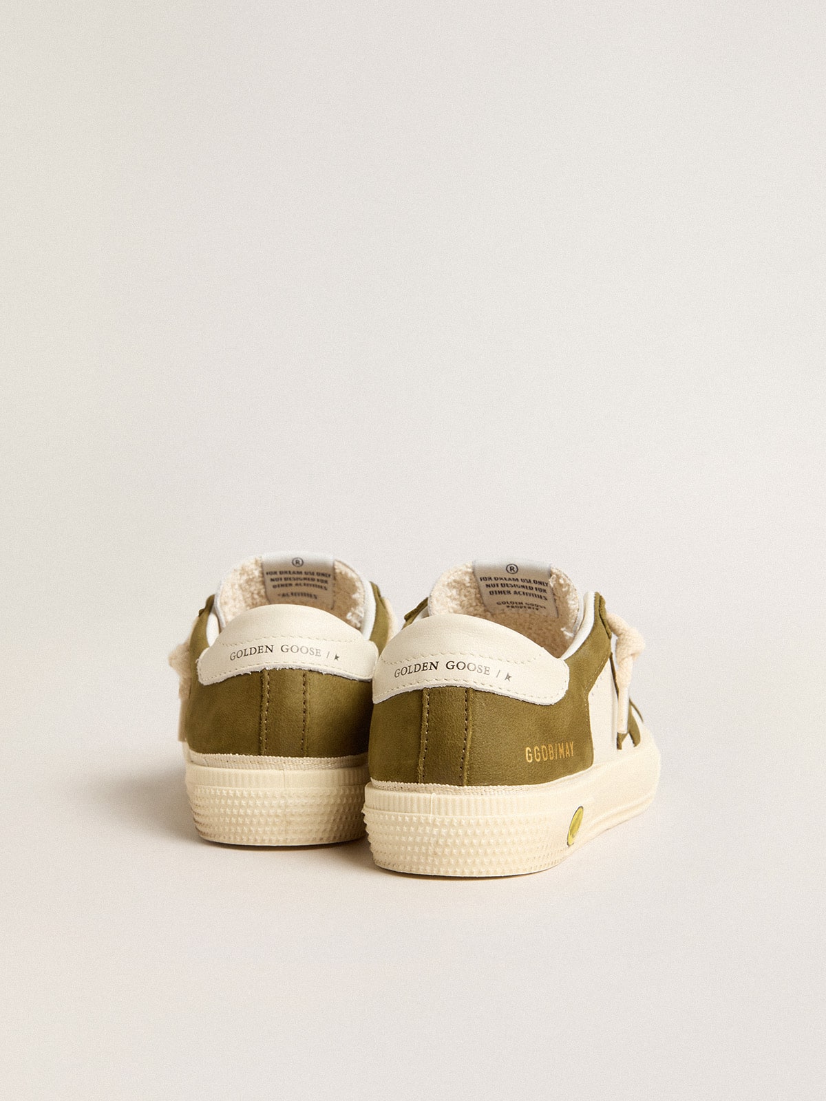 May Teen in white and military green leather - Golden Goose Kids