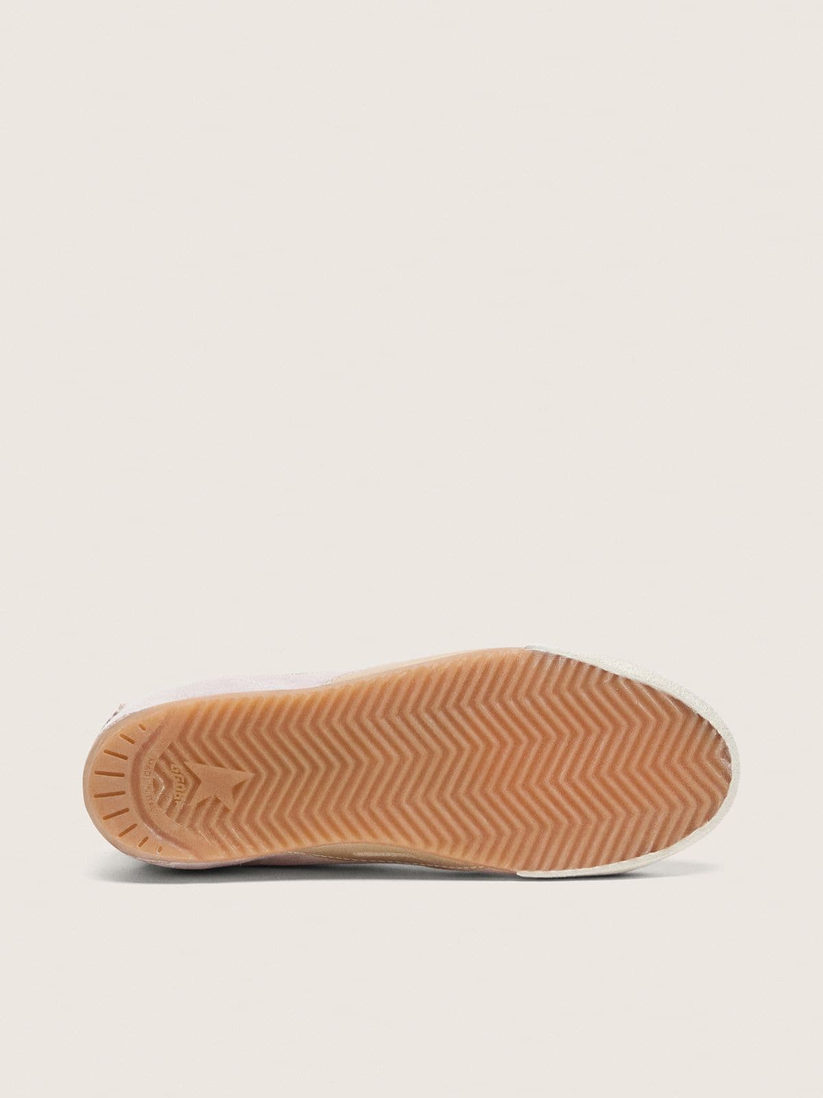 Women's True-Star in pastel pink suede with silver star and heel tab - Golden Goose Women