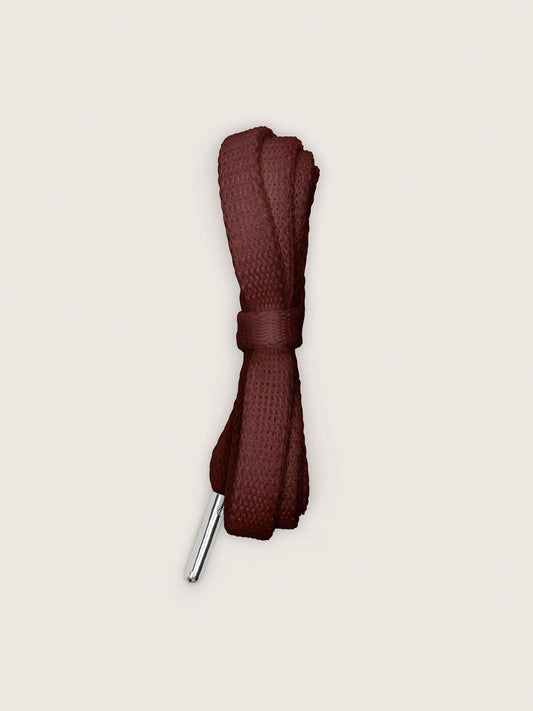 Burgundy LTD laces with embroidered hearts and contrast logo - Golden Goose Women|Men
