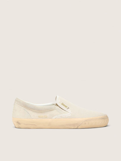 Men’s VCE Penstar in beige suede and pearl-colored sequins - Golden Goose Women