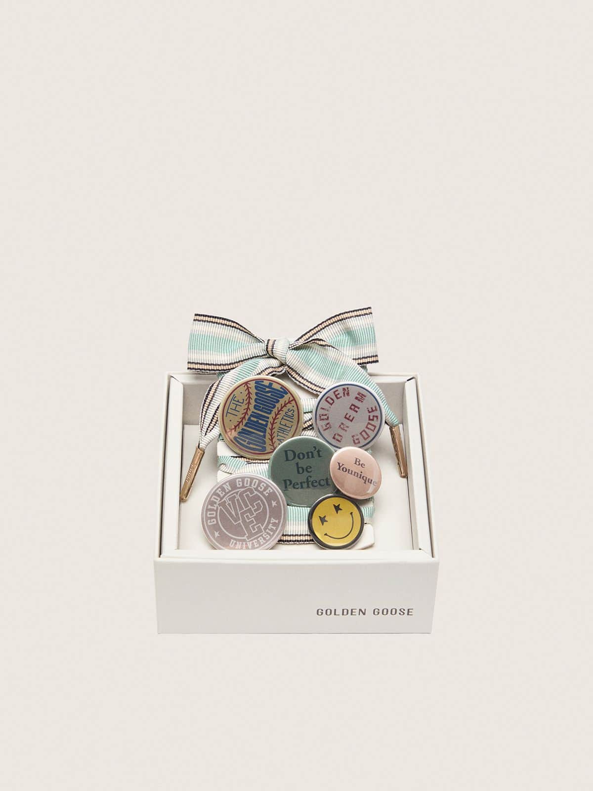 Skins multicolor striped laces with pins - Golden Goose Women|Men