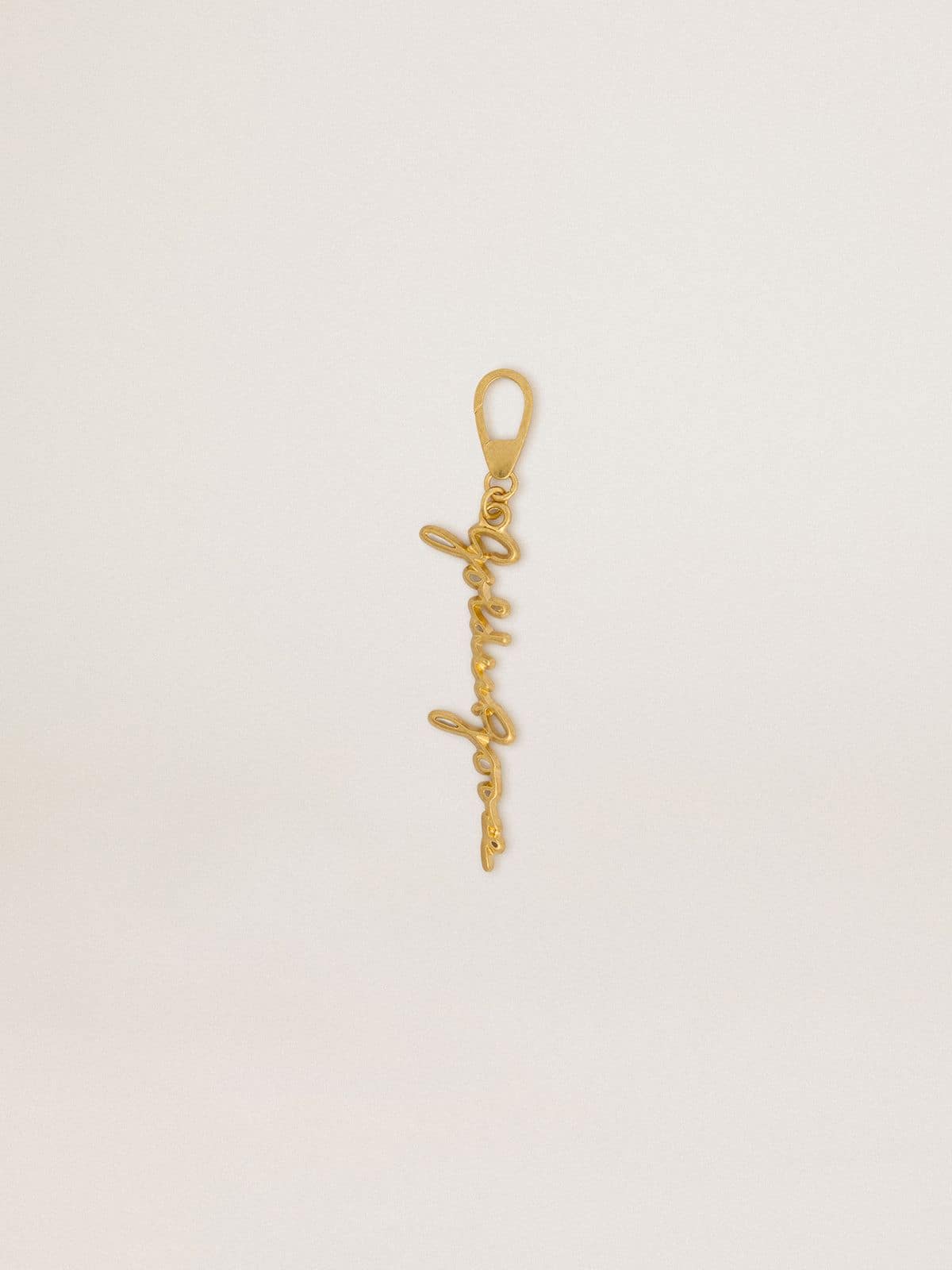 Gold-colored brass charm with Golden Goose signature - Golden Goose Women