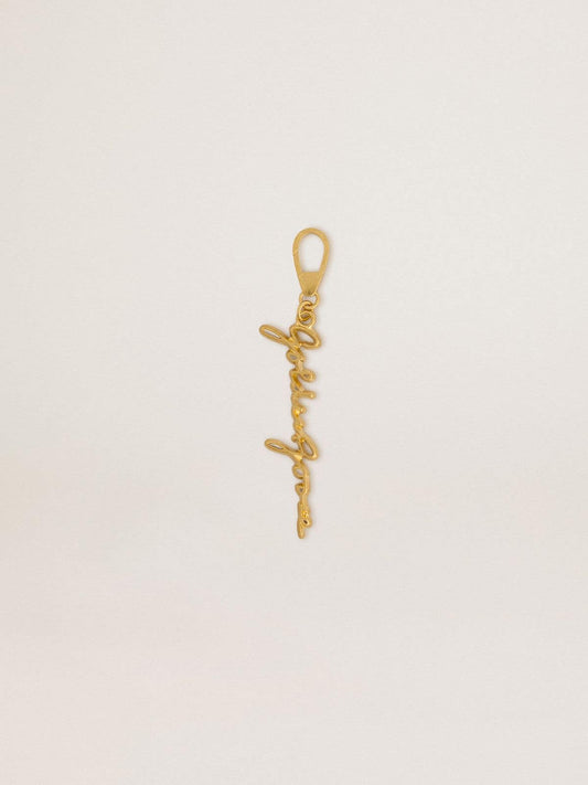 Gold-colored brass charm with Golden Goose signature - Golden Goose Women