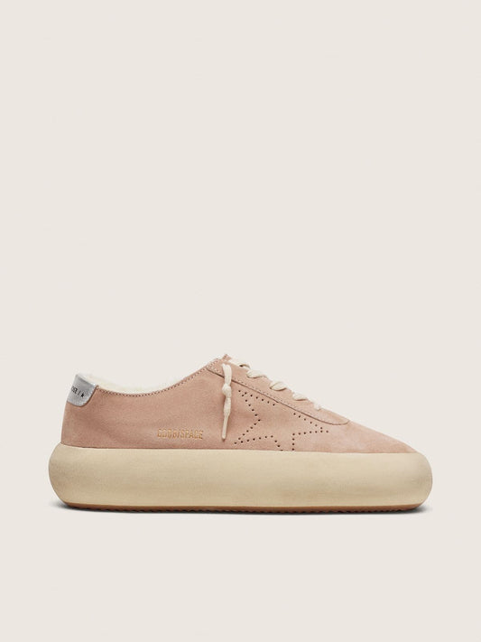 Women’s Space-Star in old rose suede with shearling lining - Golden Goose Women