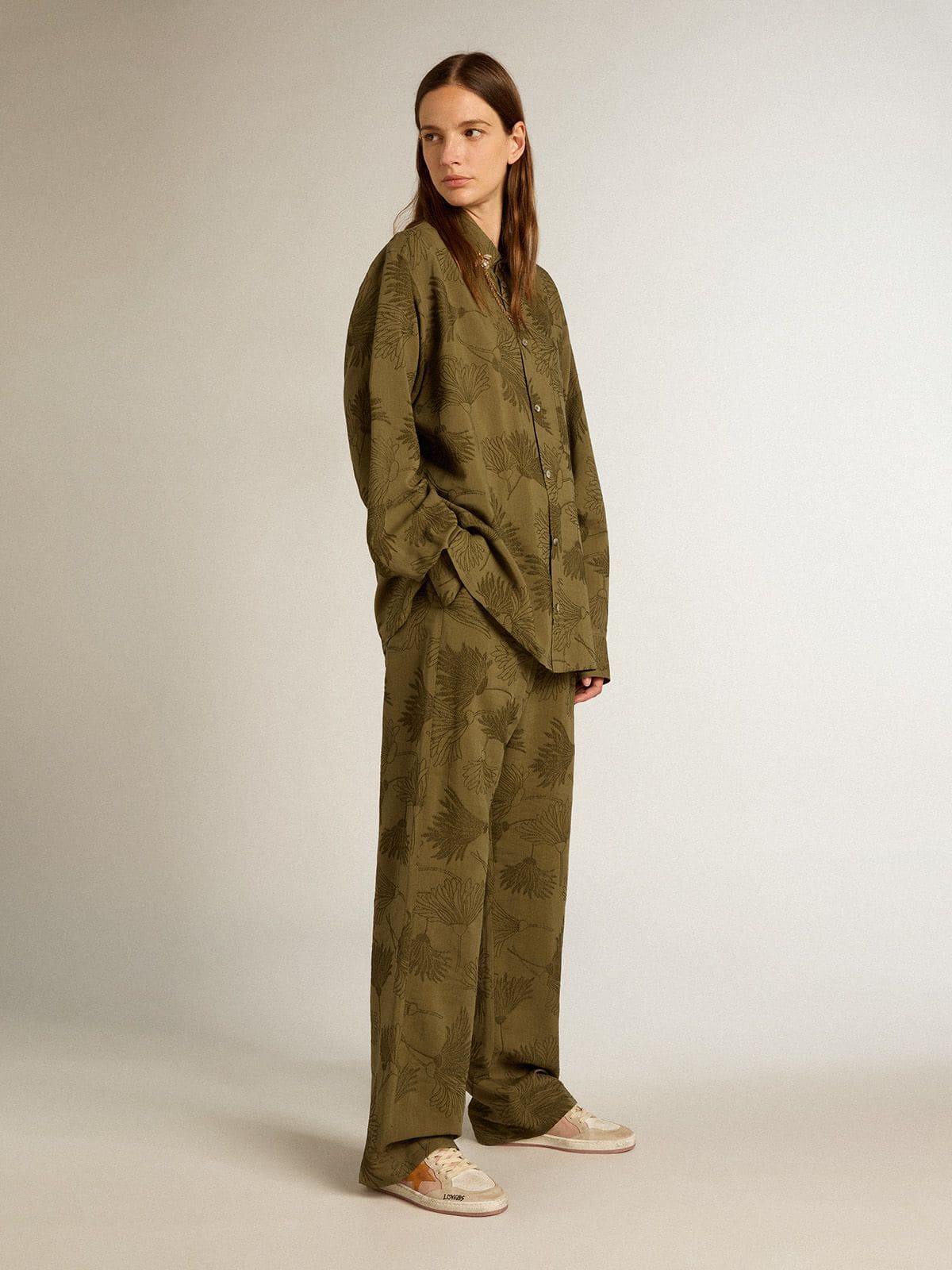 Women's Ball Star in suede with orange star and silver metallic heel tab - Golden Goose Women