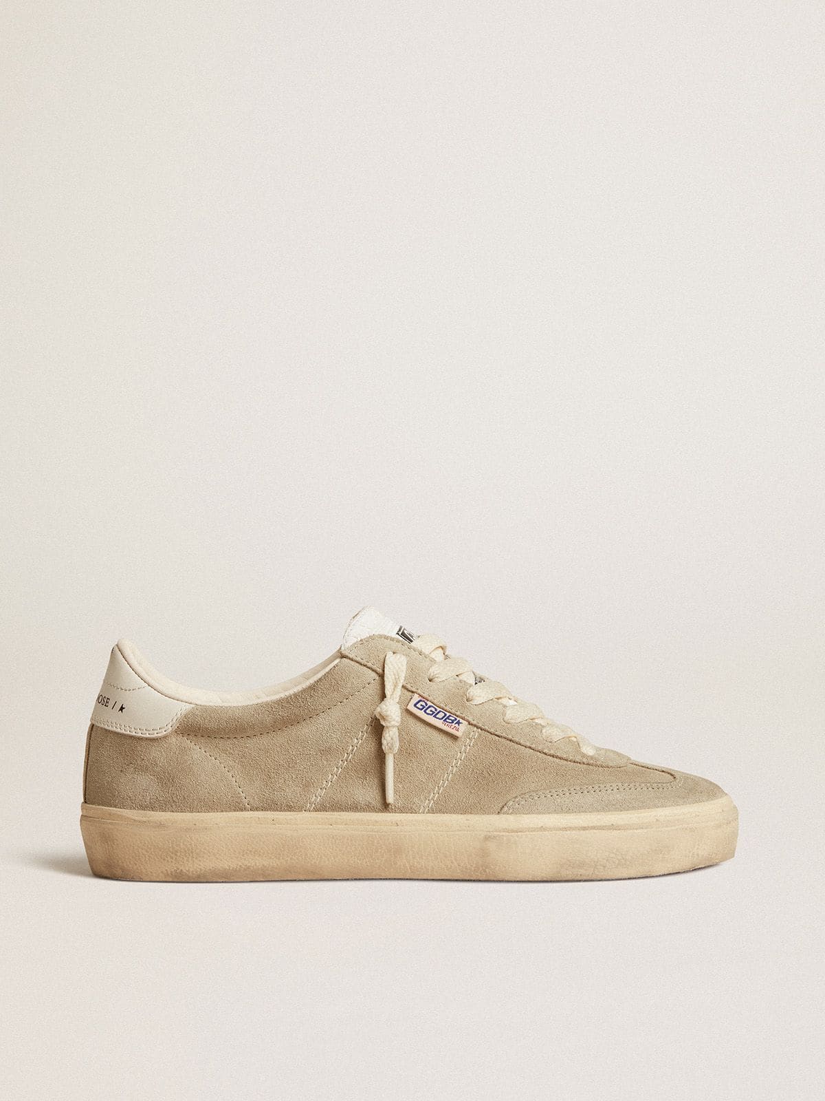 Women's Soul Star in beige suede with white leather heel tab - Golden Goose Women
