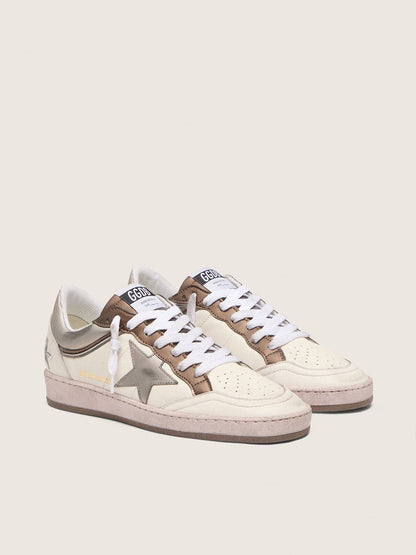 Women's Ball Star LTD in nappa leather with metallic bio-based star and inserts - Golden Goose Women
