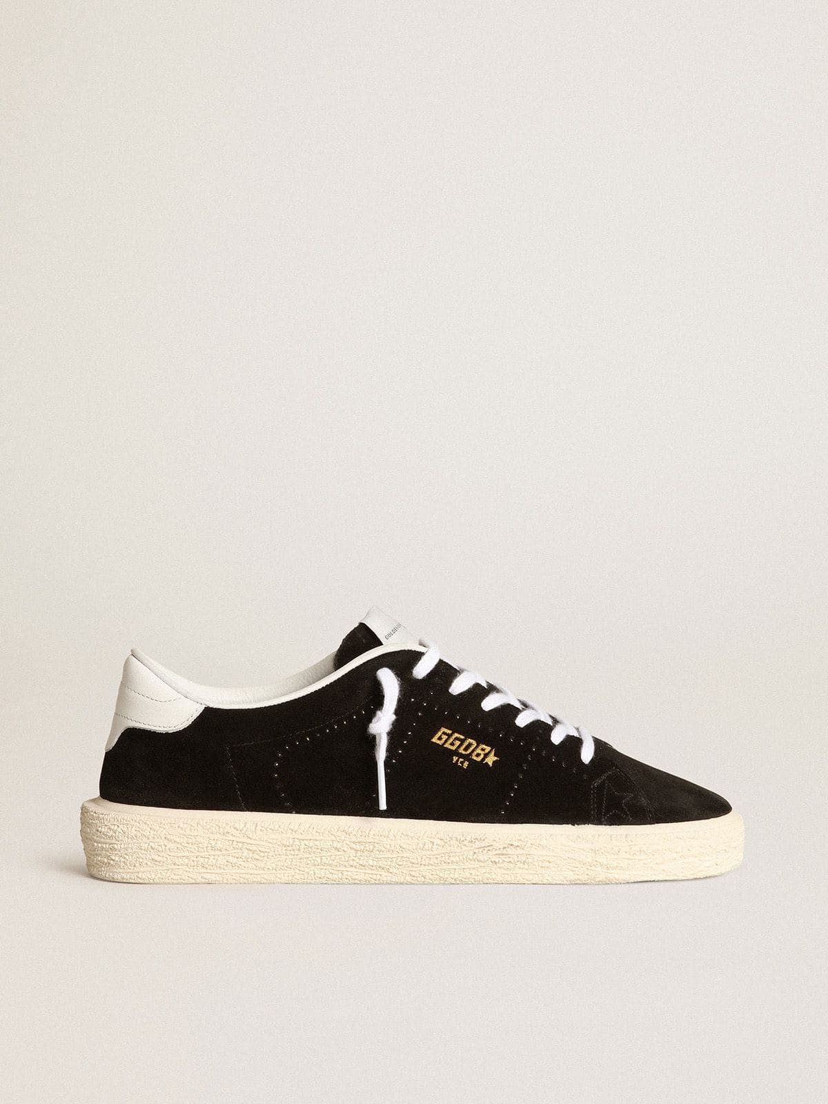 Women's Tennis in black suede with white leather heel tab - Golden Goose Women