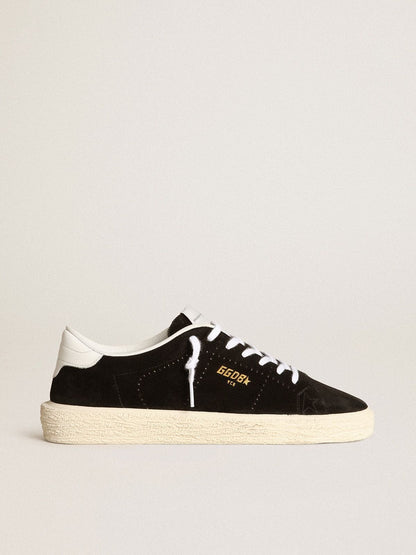 Women's Tennis in black suede with white leather heel tab - Golden Goose Women