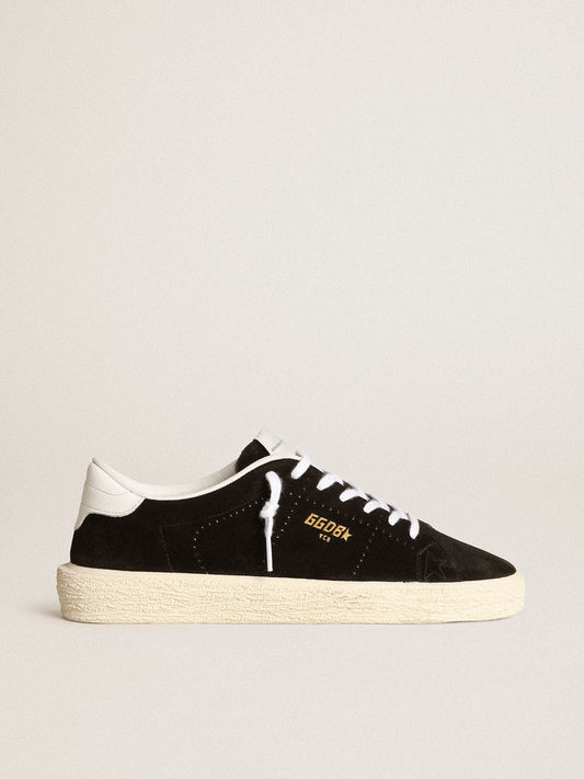 Women's Tennis in black suede with white leather heel tab - Golden Goose Women