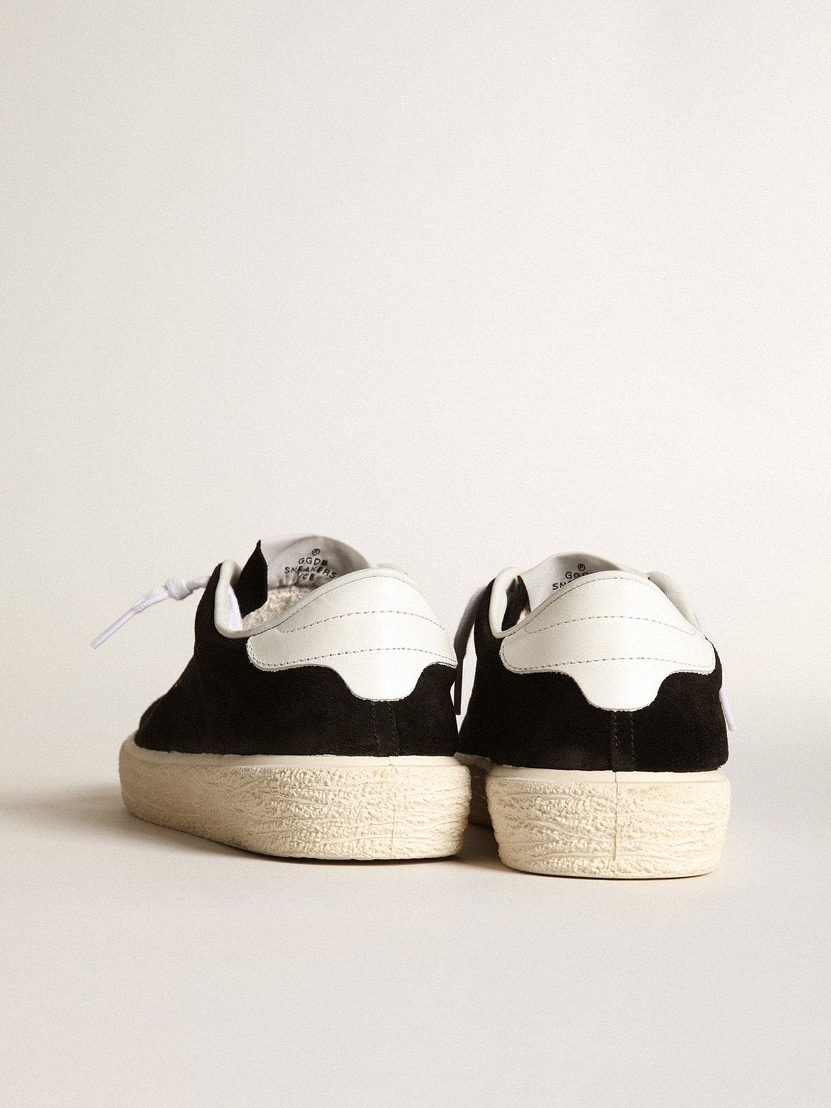 Women's Tennis in black suede with white leather heel tab - Golden Goose Women