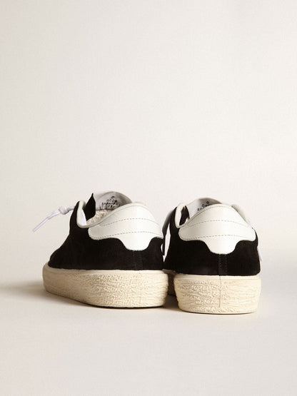 Women's Tennis in black suede with white leather heel tab - Golden Goose Women