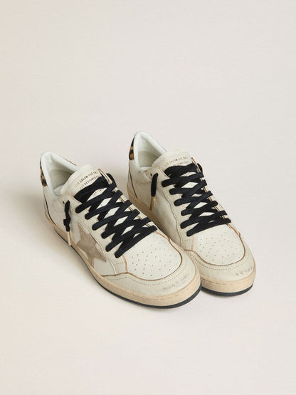 Women's Ball Star Wishes with suede star and leopard-print pony skin heel tab - Golden Goose Women