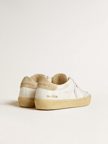Women's Soul Star in white leather with beige suede heel tab - Golden Goose Women