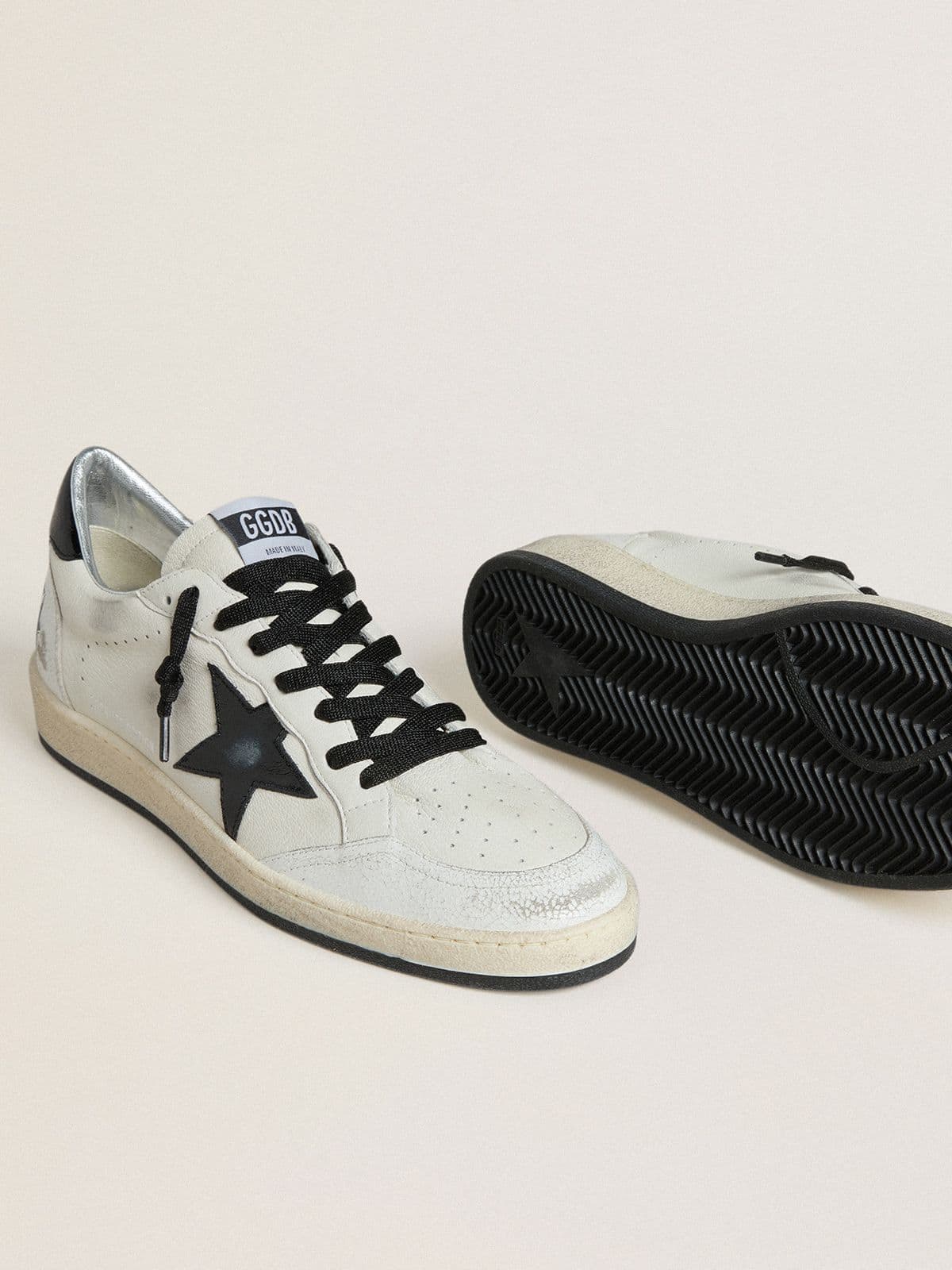 Women's Ball Star Wishes in nappa with black naplak star and heel tab - Golden Goose Women