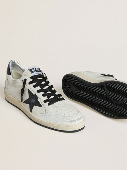 Women's Ball Star Wishes in nappa with black naplak star and heel tab - Golden Goose Women