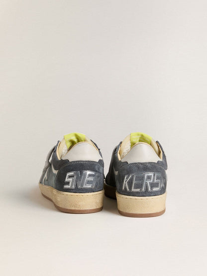 Women's Ball Star LTD in light blue suede with milk-white leather star and heel tab - Golden Goose Women