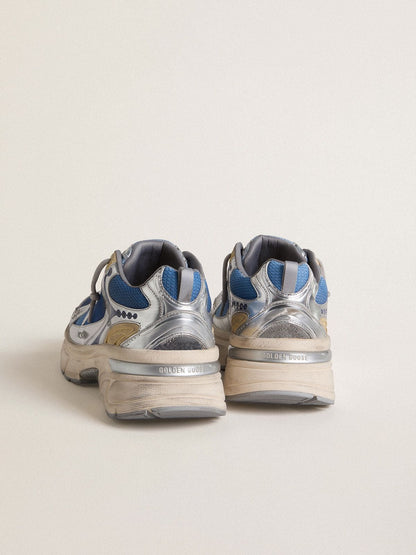 Women's Lightstar  in light blue mesh with white TPU star and silver bio-based inserts - Golden Goose Women