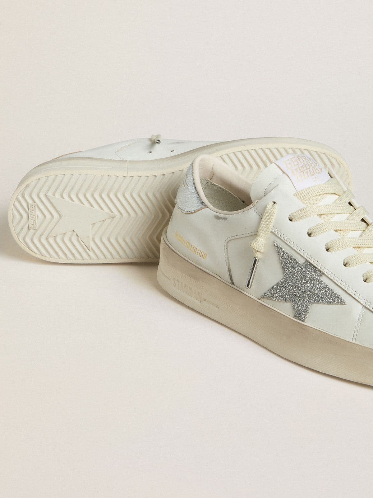 Women’s Stardan LTD with Swarovski crystal star and metallic leather heel tab - Golden Goose Women