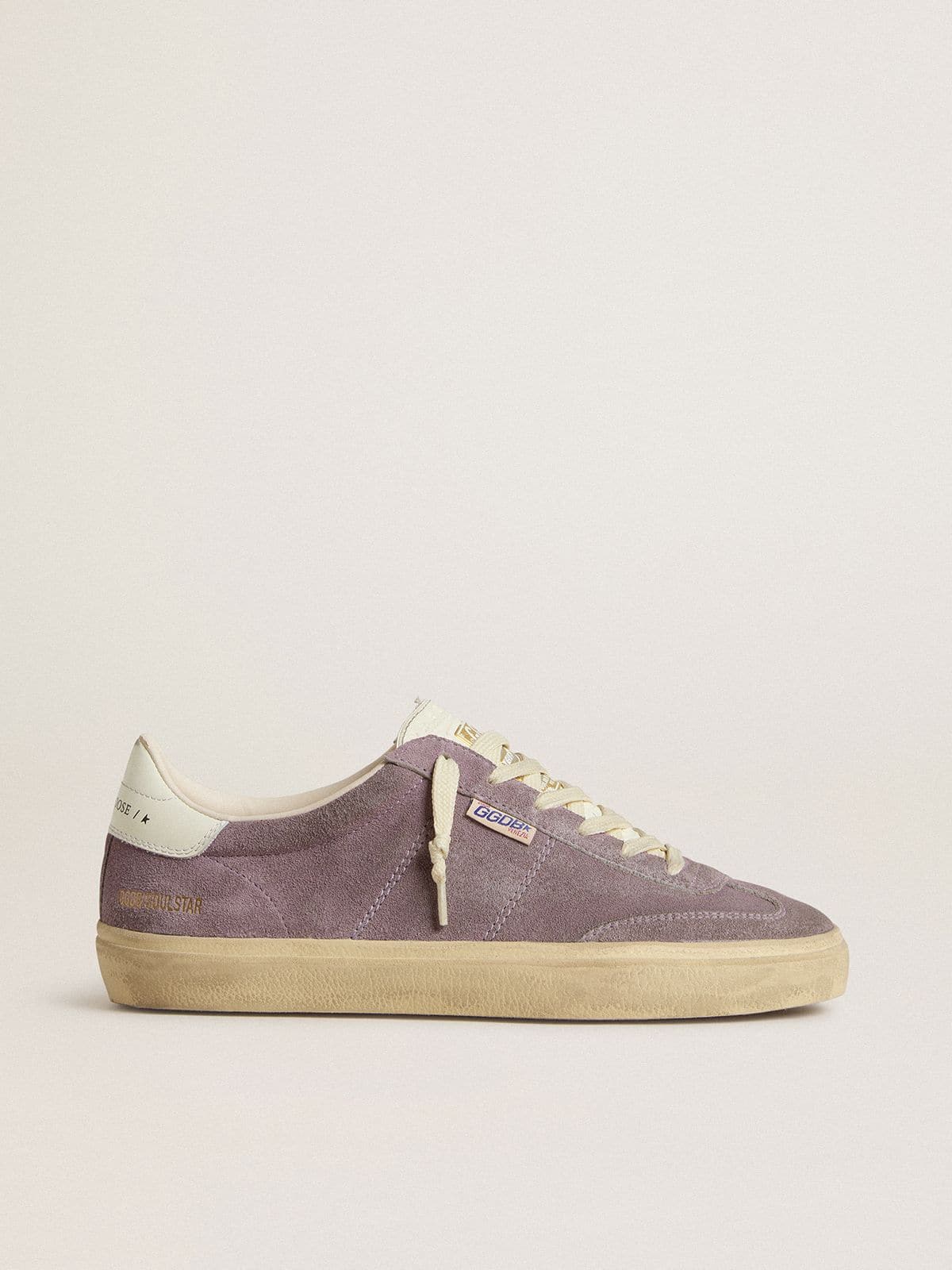 Women's Soul Star in lilac suede with white leather heel tab - Golden Goose Women