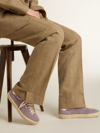 Women's Soul Star in lilac suede with white leather heel tab - Golden Goose Women
