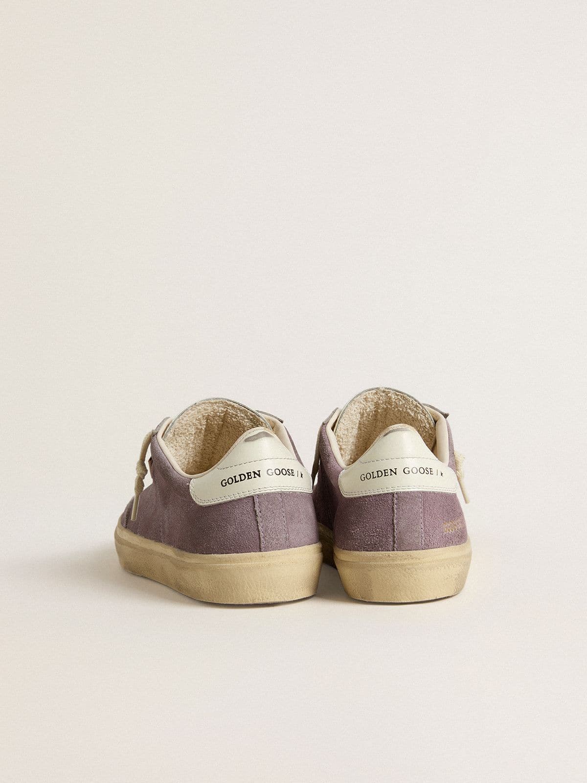 Women's Soul Star in lilac suede with white leather heel tab - Golden Goose Women