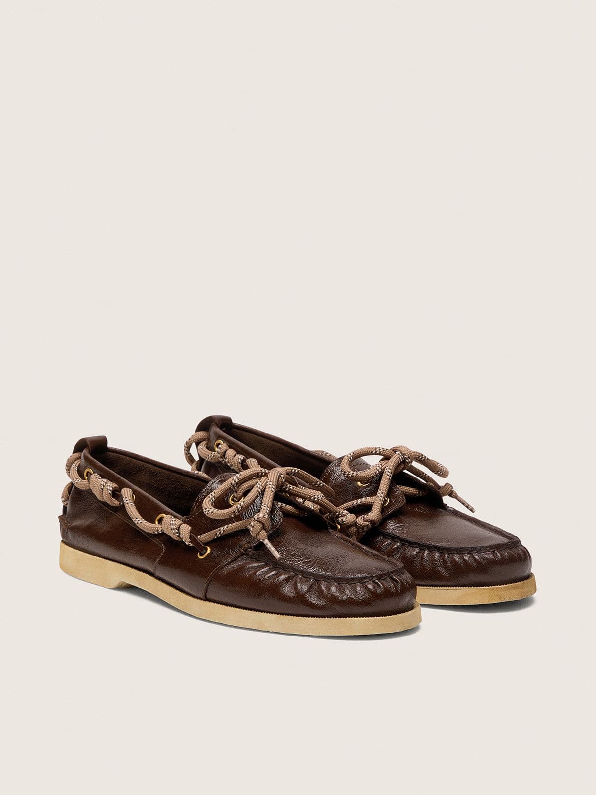 Women's Cruise loafer in glossy dark brown leather - Golden Goose Women