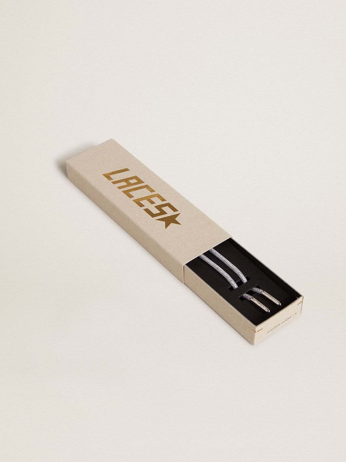 Silver laces with silver-colored Swarovski rhinestones - Golden Goose Women|Men