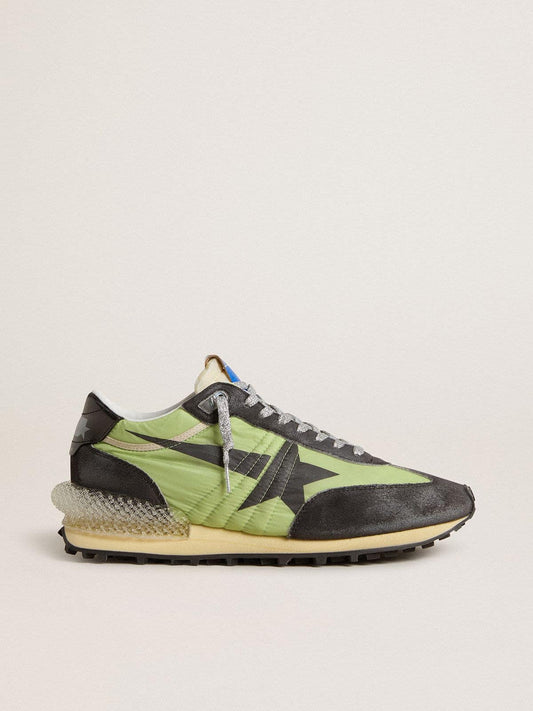 Women’s Marathon with green nylon upper and black star - Golden Goose Women