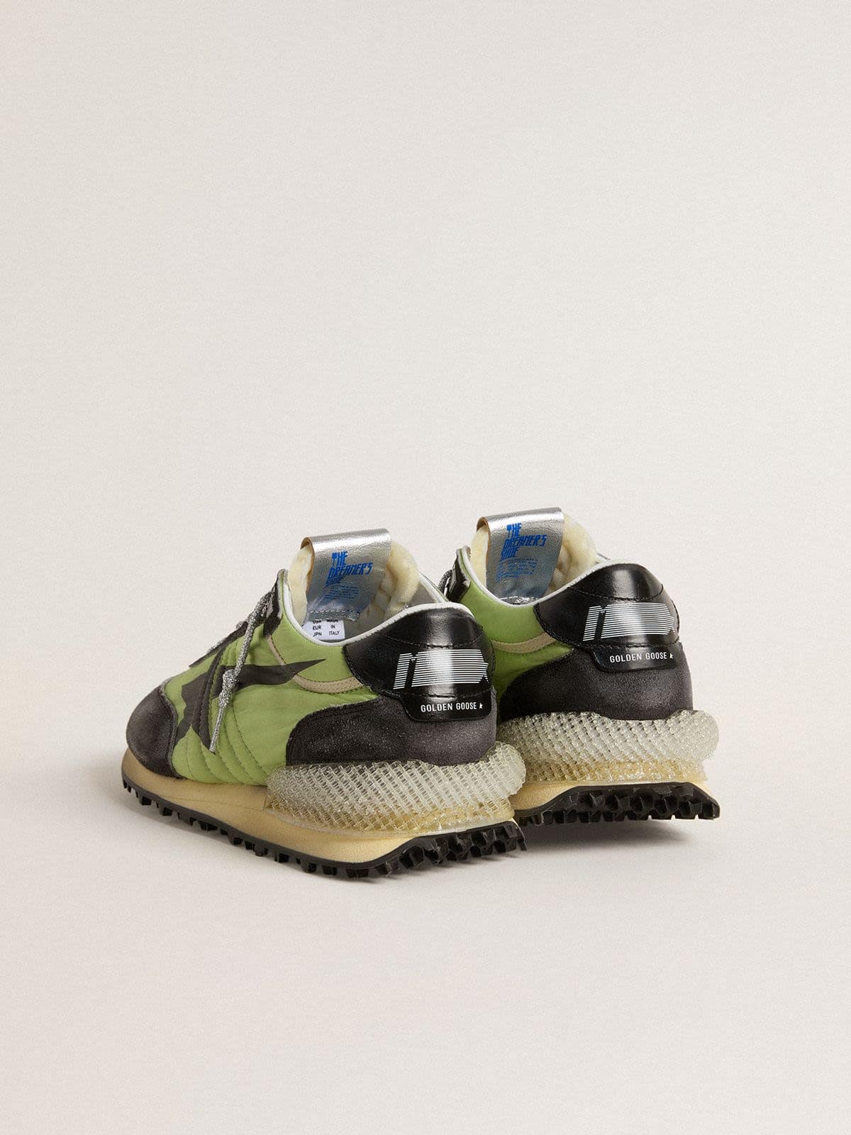 Women’s Marathon with green nylon upper and black star - Golden Goose Women