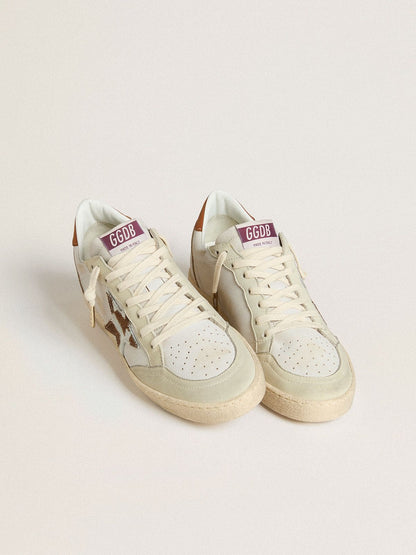 Ball Star with animal-print pony skin star and tobacco leather heel tab - Golden Goose Women