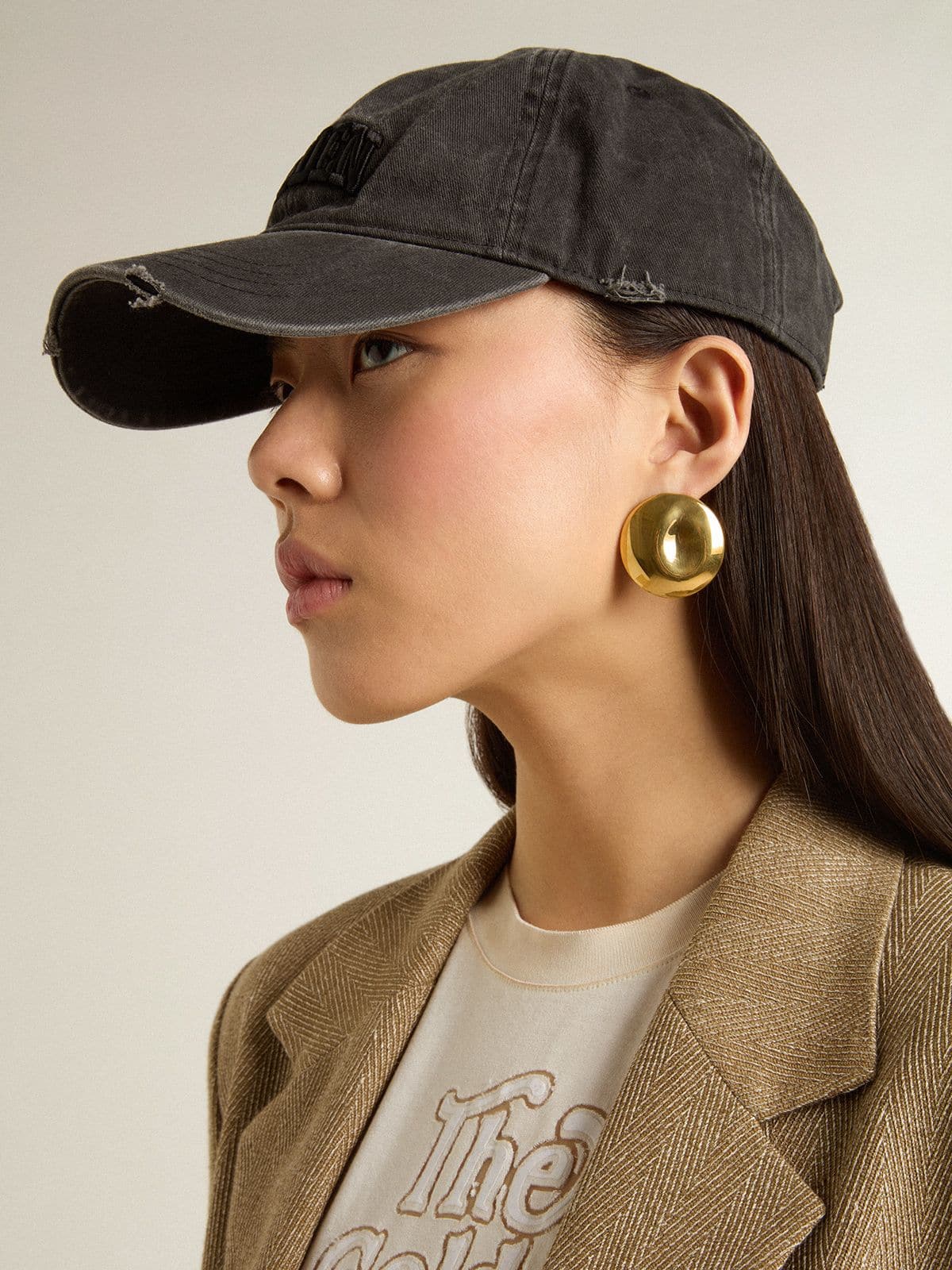 Gold circular earrings - Golden Goose Women