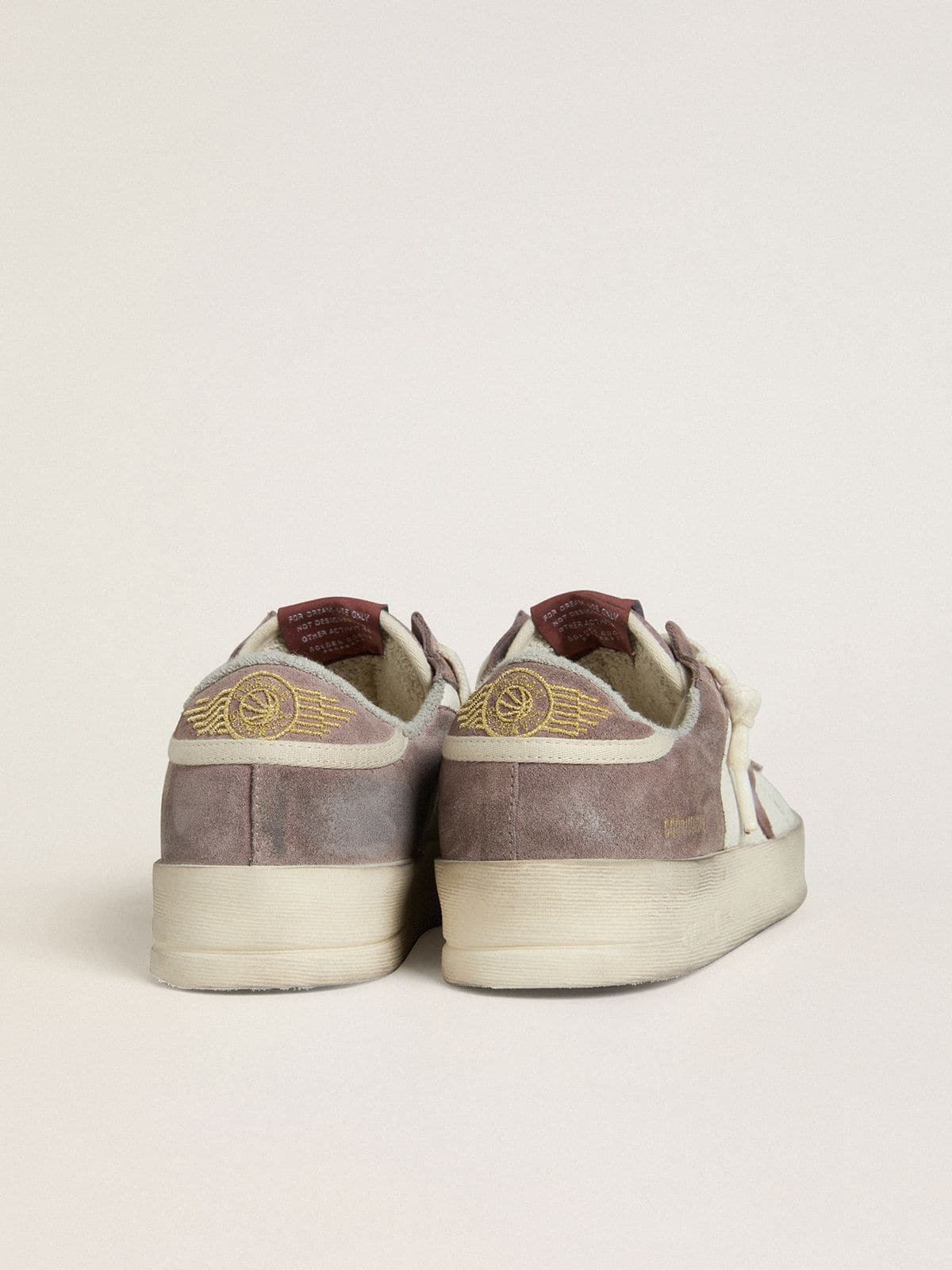 Women's Stardan LTD in nappa leather and suede with mauve suede star and lavender suede heel tab - Golden Goose Women