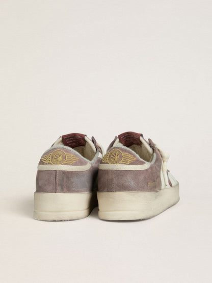Women's Stardan LTD in nappa leather and suede with mauve suede star and lavender suede heel tab - Golden Goose Women