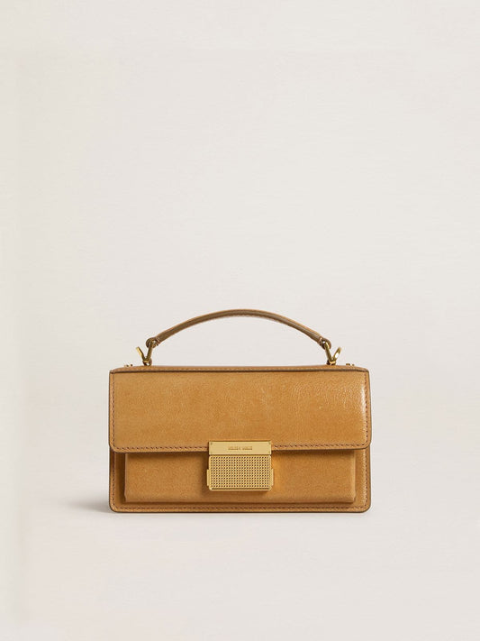 Small Venezia Bag in tobacco-colored leather with gold details - Golden Goose Women
