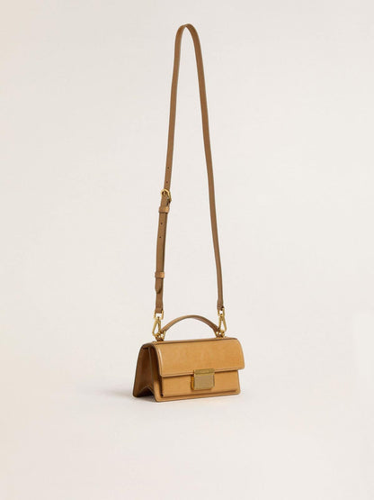 Small Venezia Bag in tobacco-colored leather with gold details - Golden Goose Women