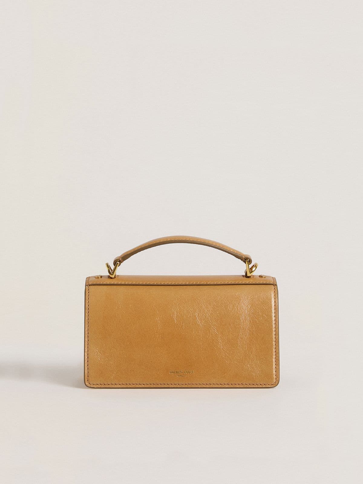Small Venezia Bag in tobacco-colored leather with gold details - Golden Goose Women