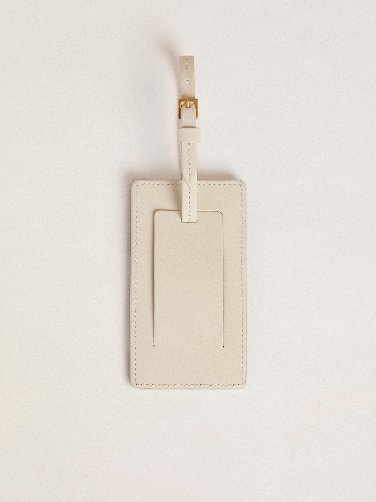 Worn white luggage tag - Golden Goose Women