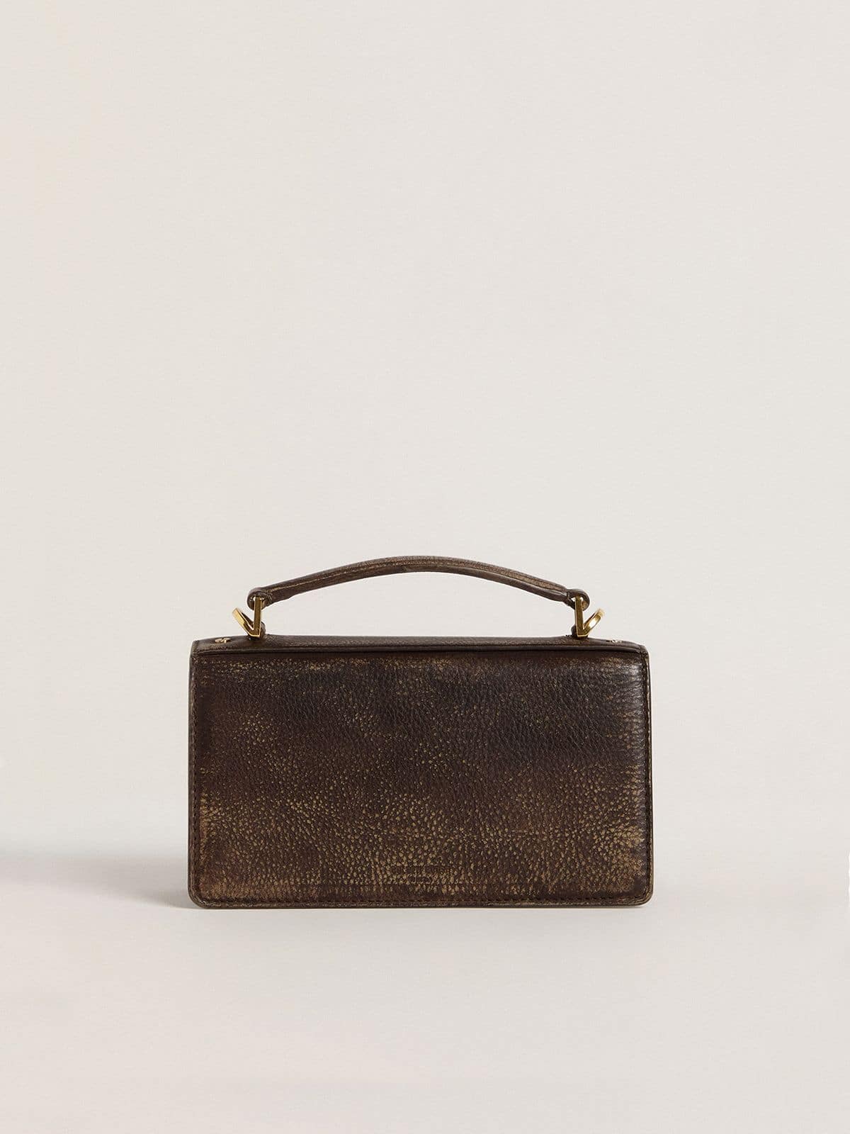 Small Venezia Bag in dark brown leather with gold buckle - Golden Goose Women