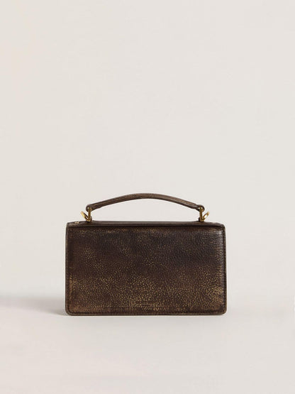 Small Venezia Bag in dark brown leather with gold buckle - Golden Goose Women
