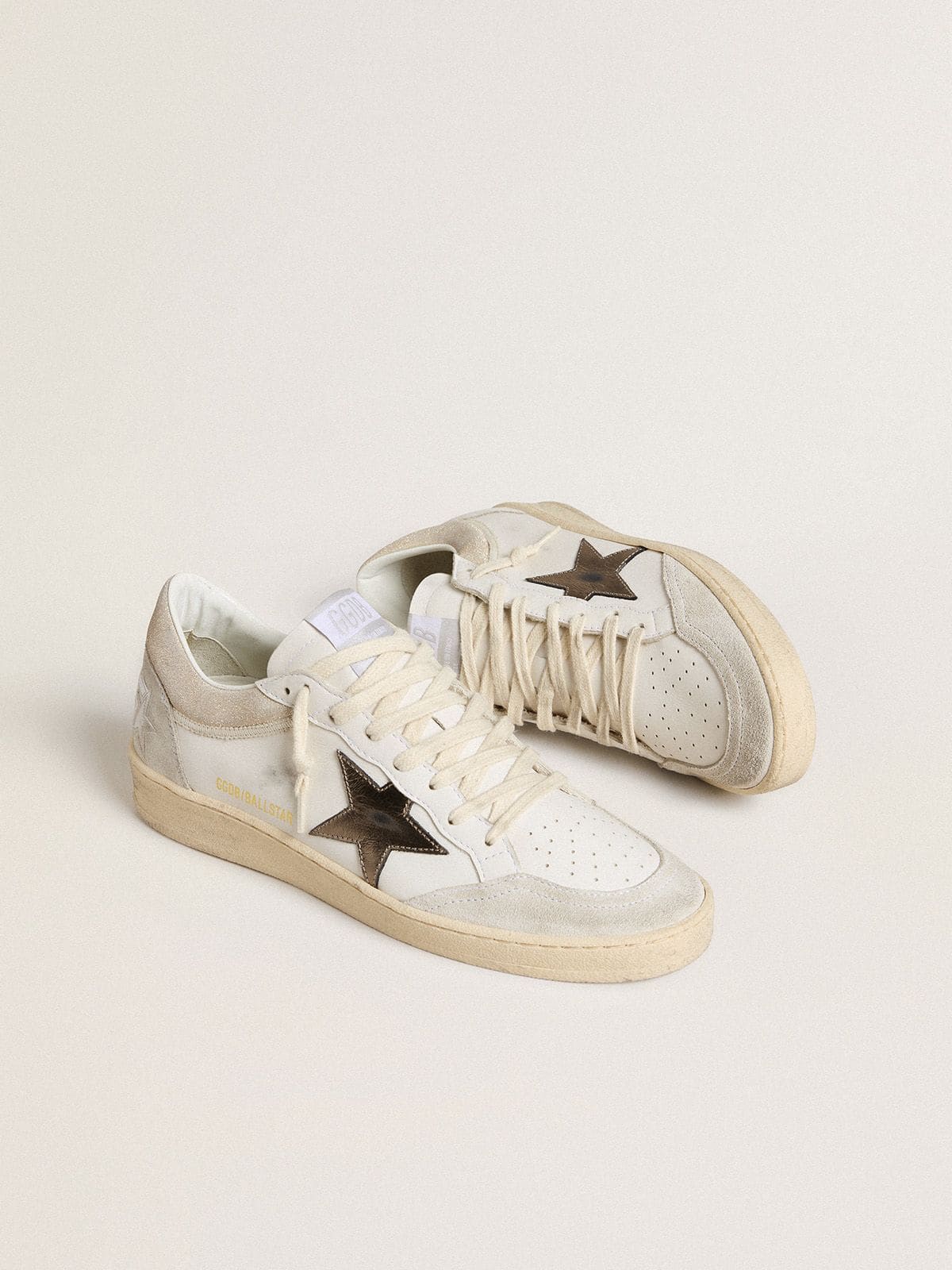 Women's Ball Star with metallic leather star and glossy leather heel tab - Golden Goose Women