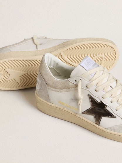 Women's Ball Star with metallic leather star and glossy leather heel tab - Golden Goose Women