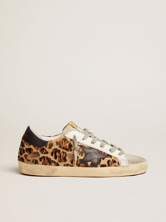 Women's Super-Star in leopard print leather - Golden Goose Women