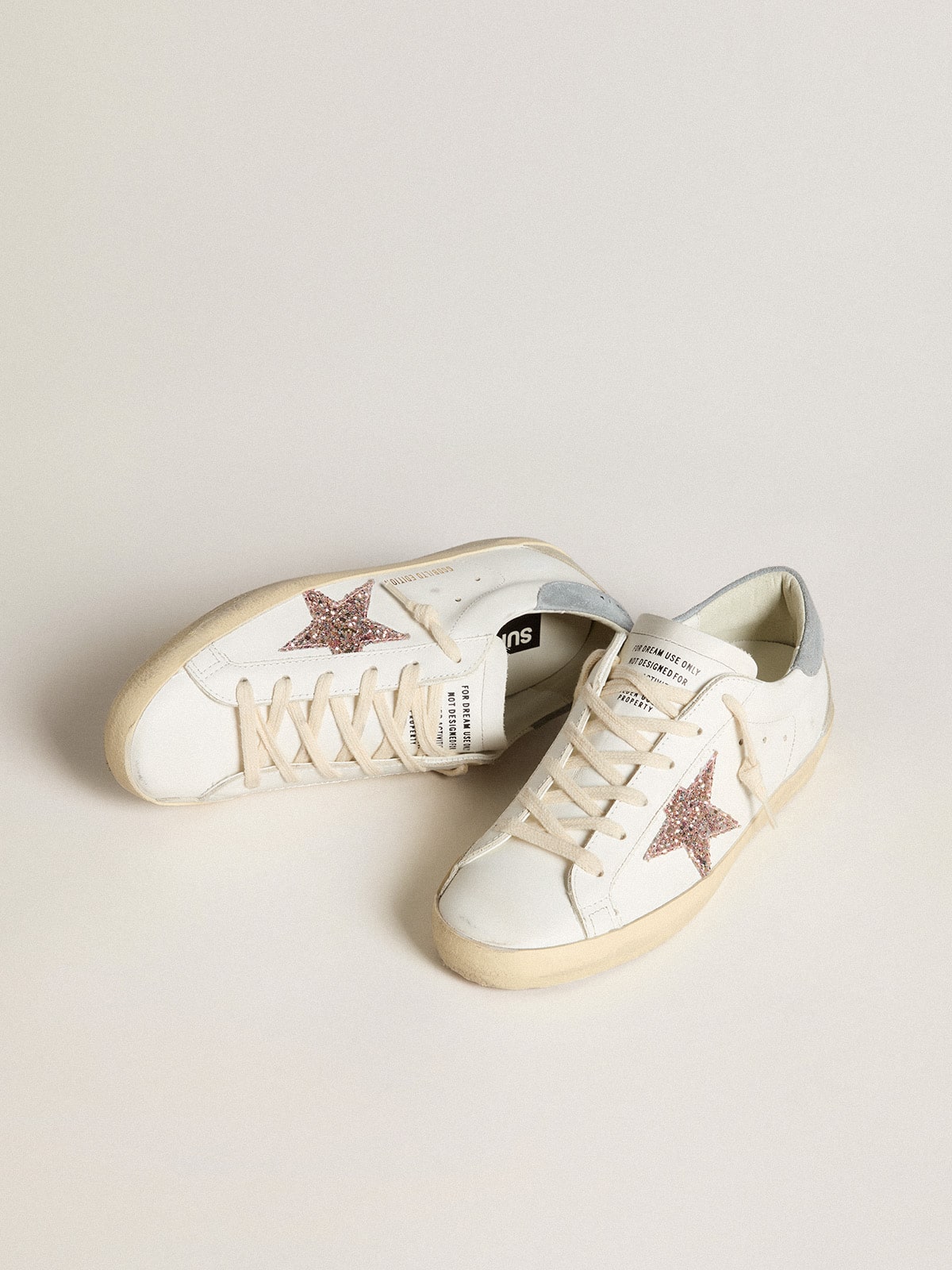 Women's Super-Star LTD with multicolor glitter star and suede heel tab - Golden Goose Women