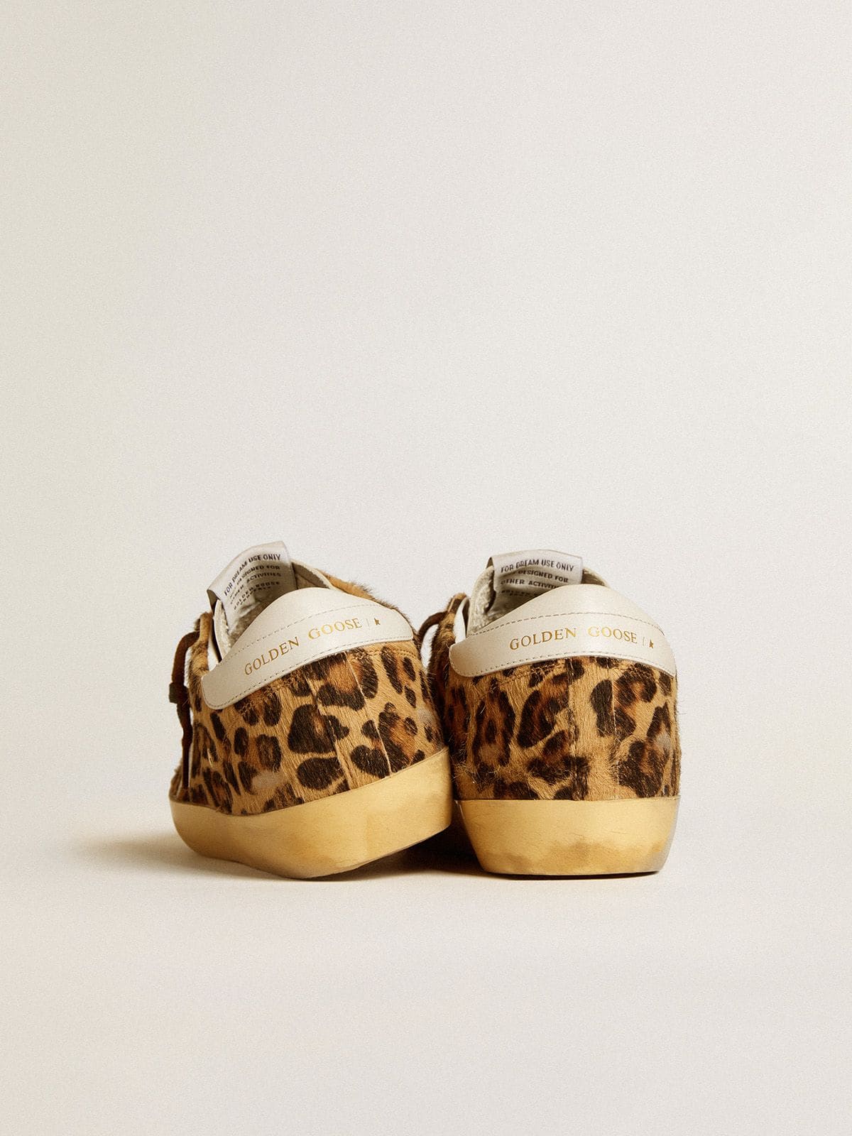 Women’s Super-Star  in leopard-print pony skin with leather star and heel tab - Golden Goose Women