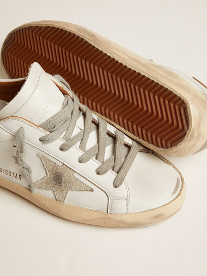 Women’s Super-Star sneakers with suede star and brown heel tab - Golden Goose Women