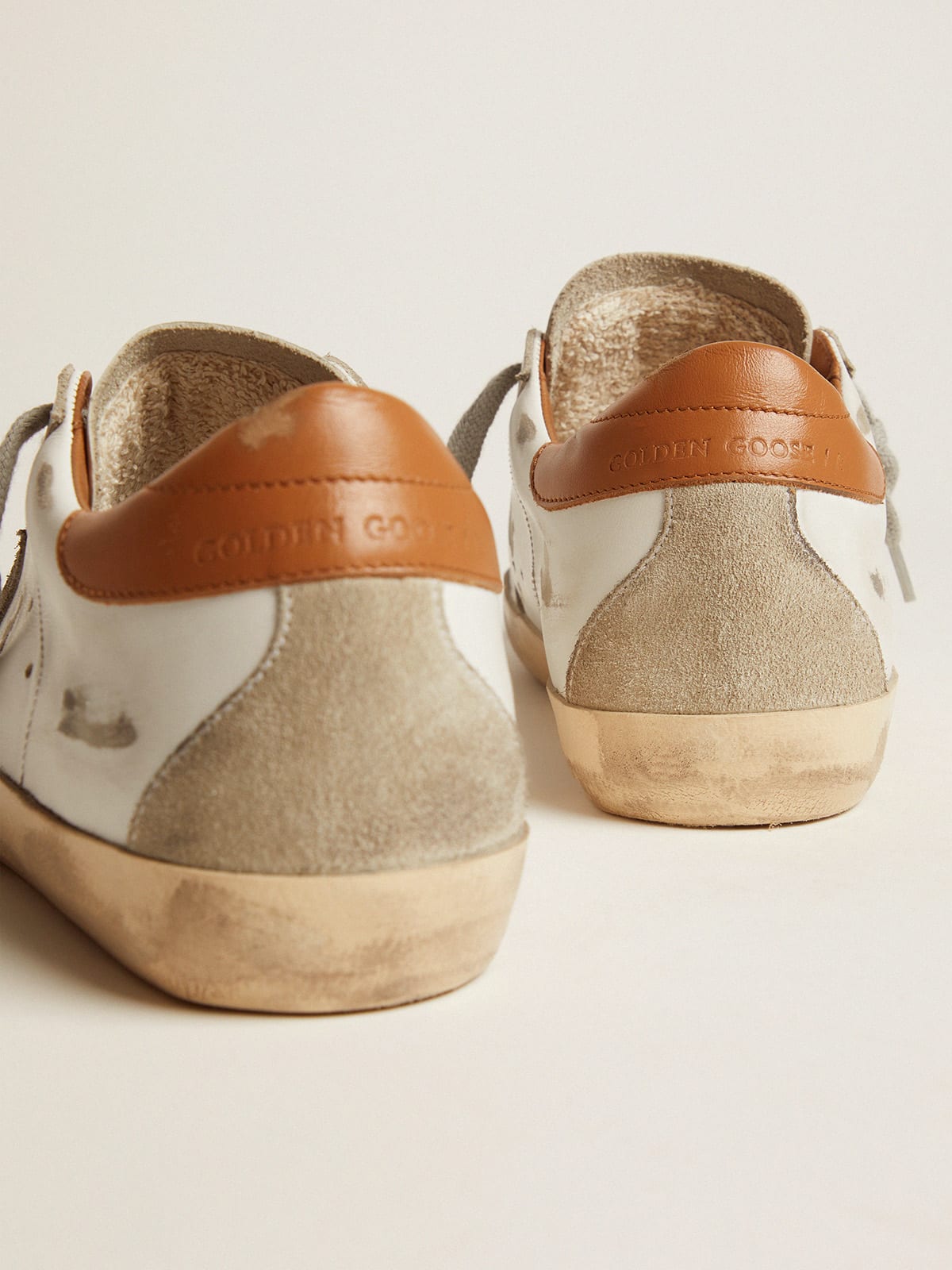 Women’s Super-Star sneakers with suede star and brown heel tab - Golden Goose Women