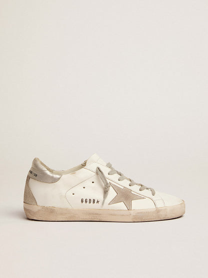 Women's Super-Star with silver heel tab and metal stud lettering - Golden Goose Women