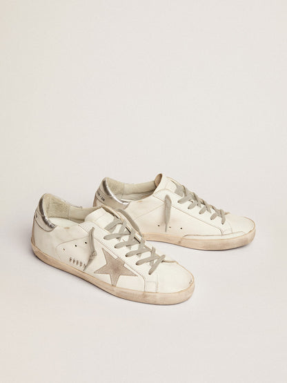 Women's Super-Star with silver heel tab and metal stud lettering - Golden Goose Women